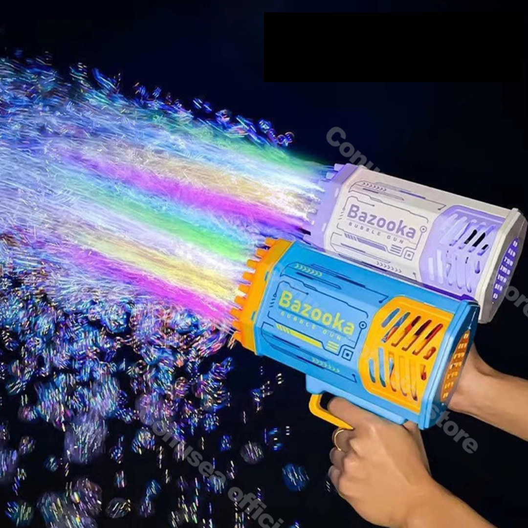 ¡Bazooka lanza burbujas de 69 hoyos con iluminación! dele un momento especial a tus eventos o graduación