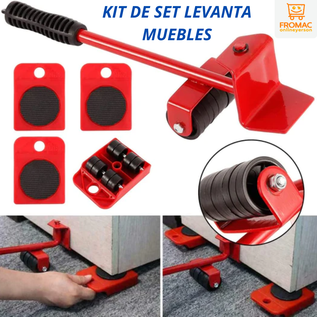 "Kit de Set Levanta muebles: Facilita tus mudanzas, Trasporta tus cosas pesados" Solo quedan pocos unidades disponibles