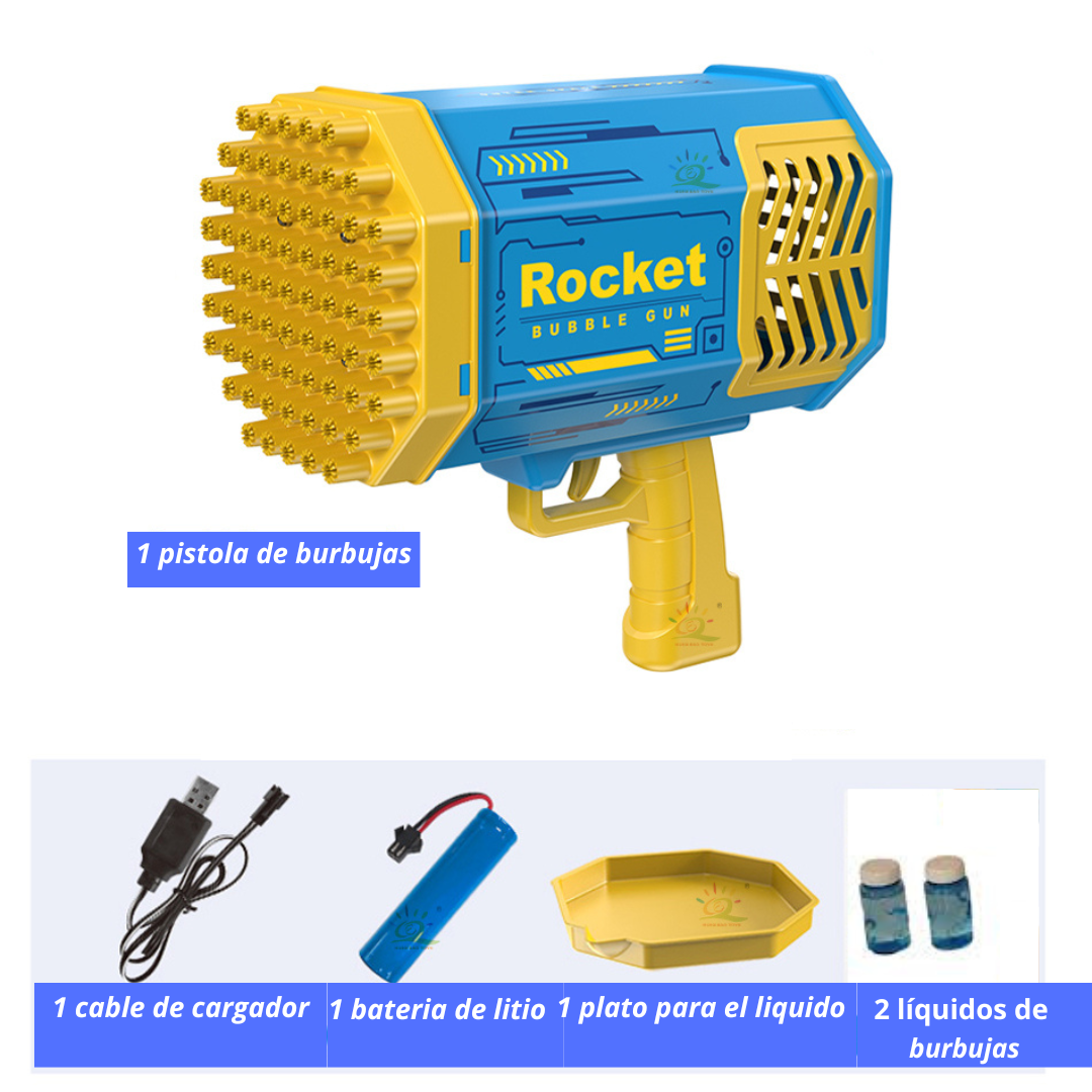 ¡Bazooka lanza burbujas de 69 hoyos con iluminación! dele un momento especial a tus eventos o graduación