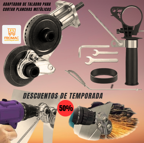 "ADAPTADOR DE TALADRO PARA CORTAR PLANCHAS DE METAL"